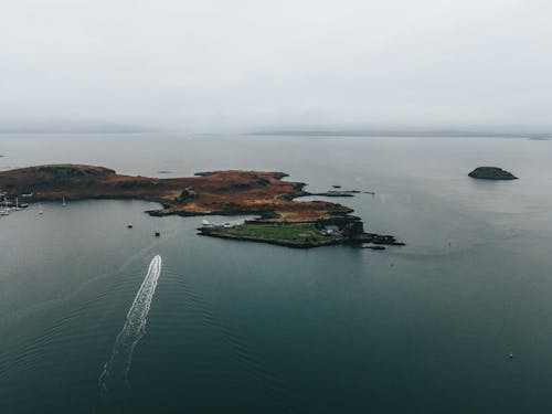 Aerial Footage of an Island on a Sea 
