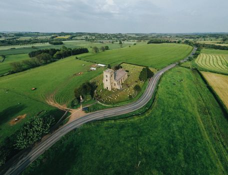 Aerial Footage of Burrow Mump 