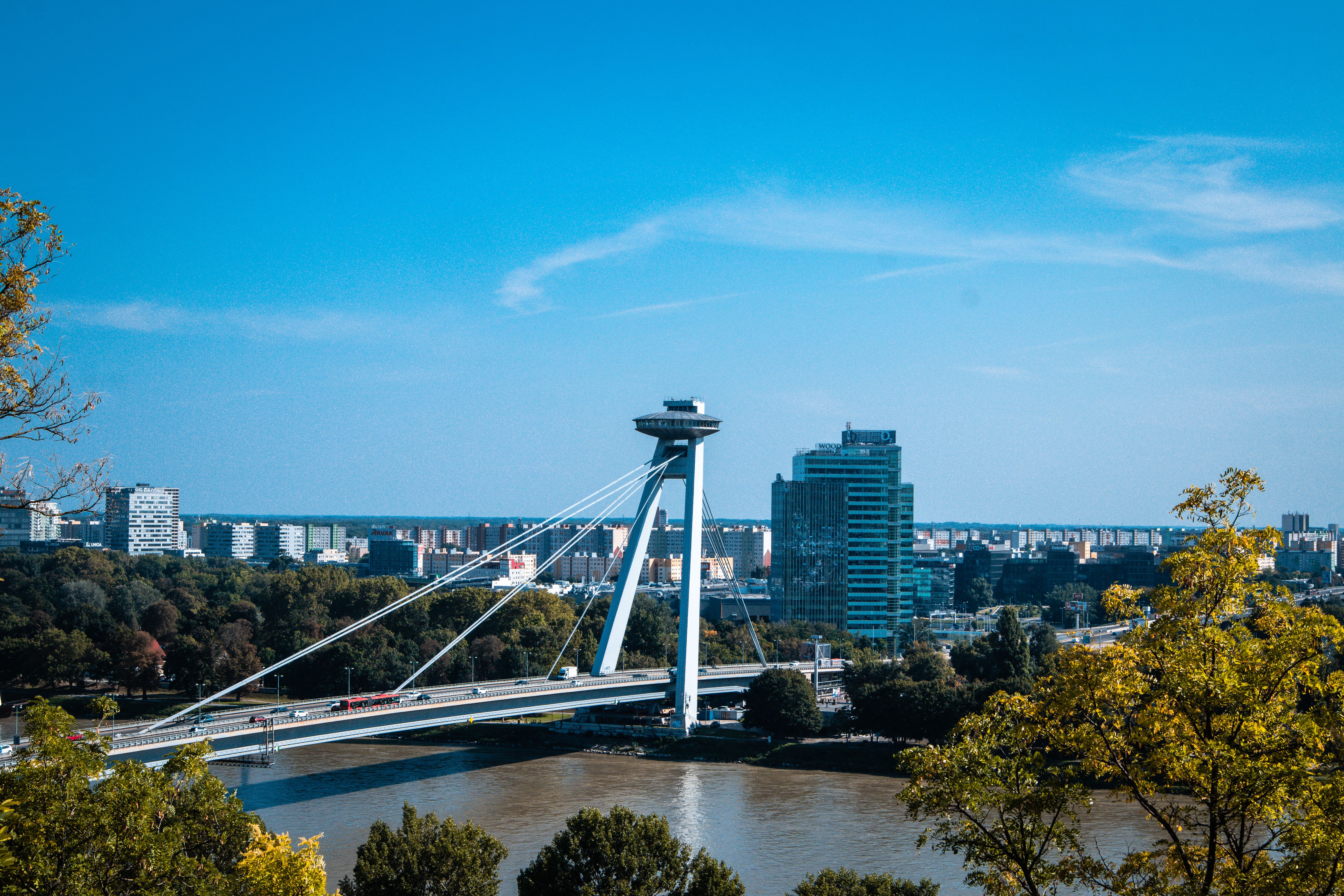 Modern high-rise residential building in Bratislava
