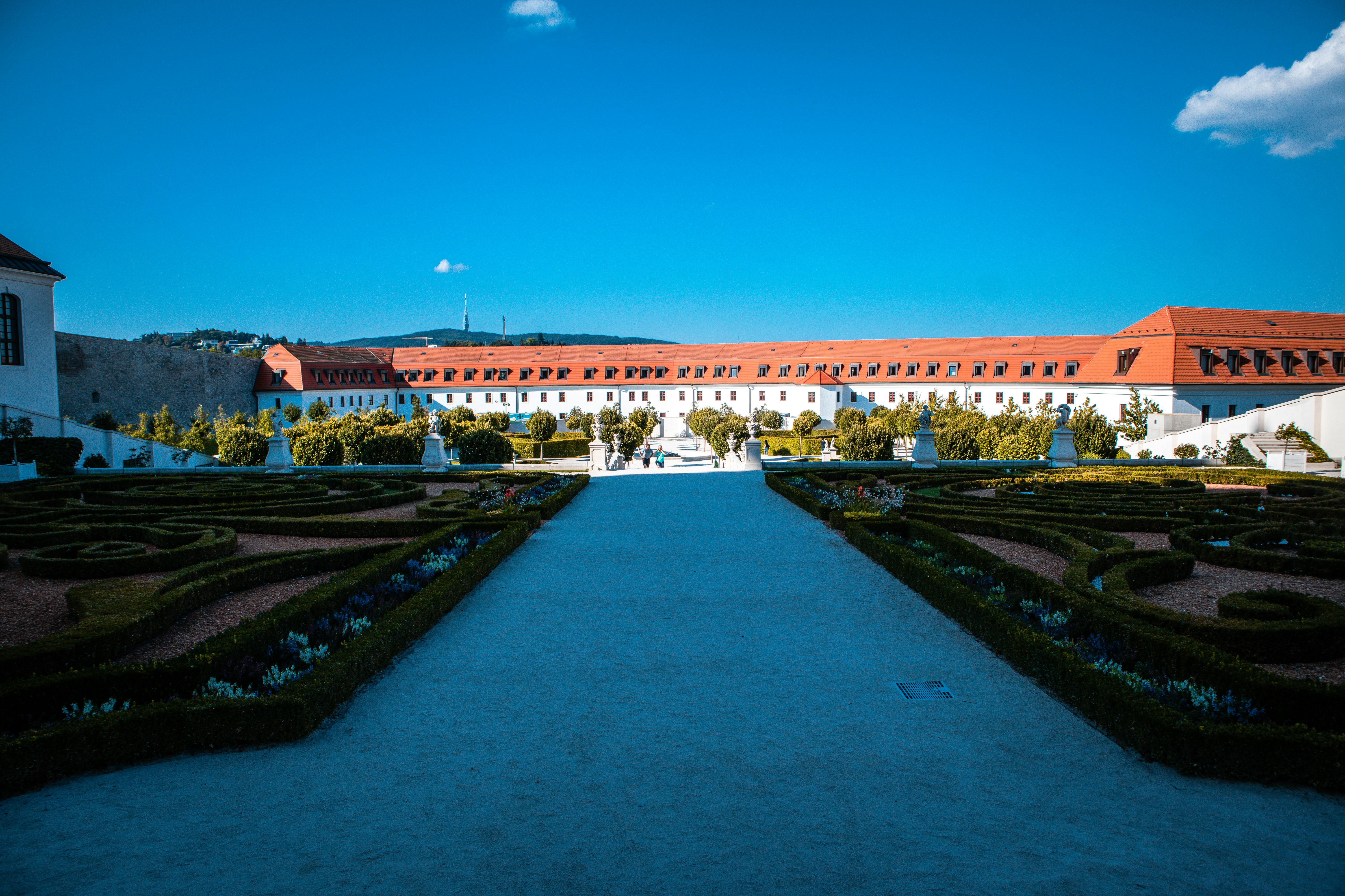 lubomirski palace under blue cloudy sky