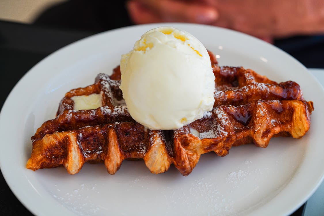 Ice Cream on a Waffle