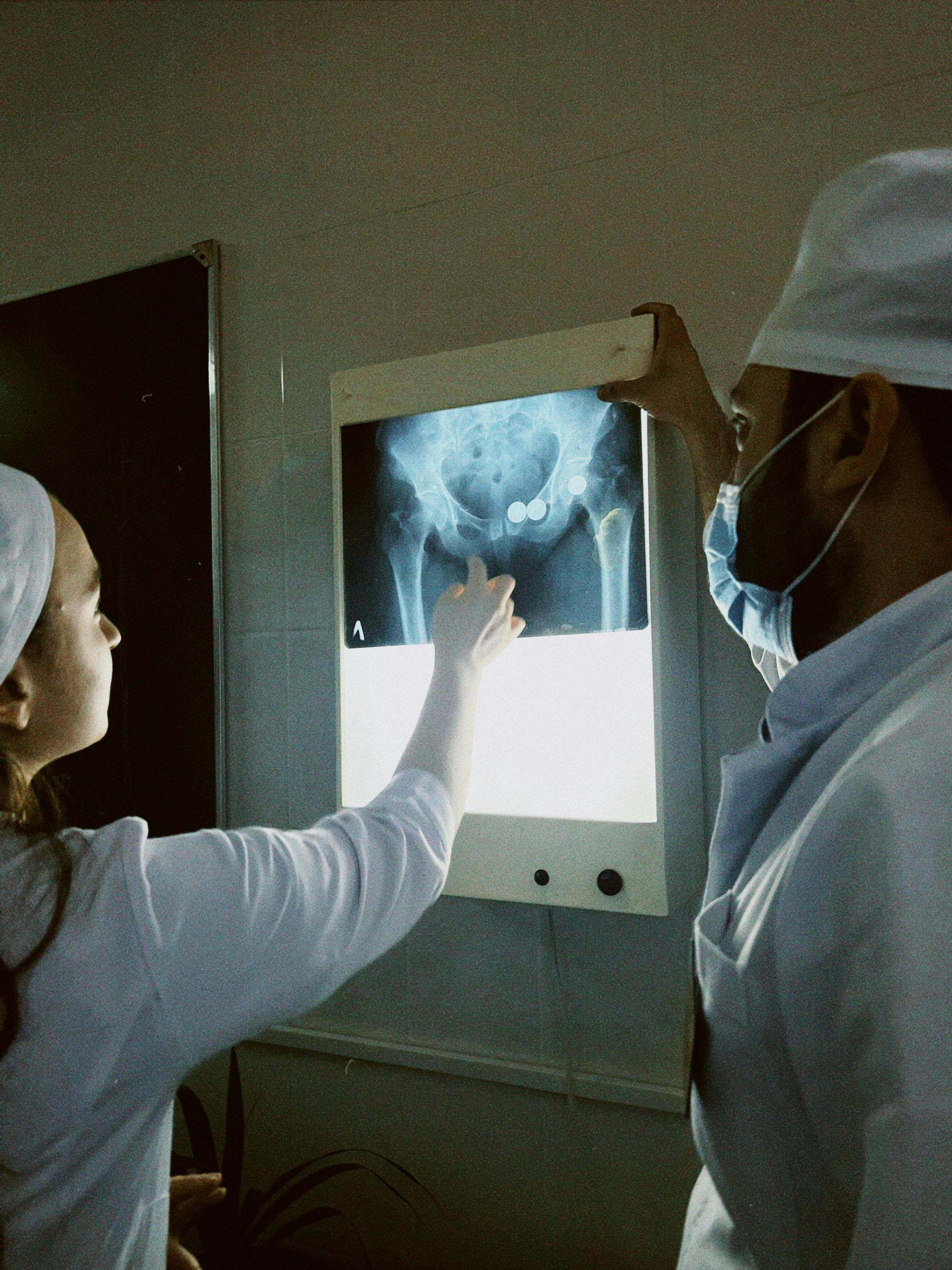 doctors examining an x ray