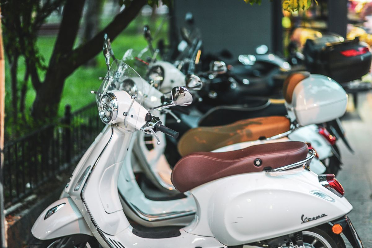 Brand-new scooters available for rent in Pokhara, Nepal