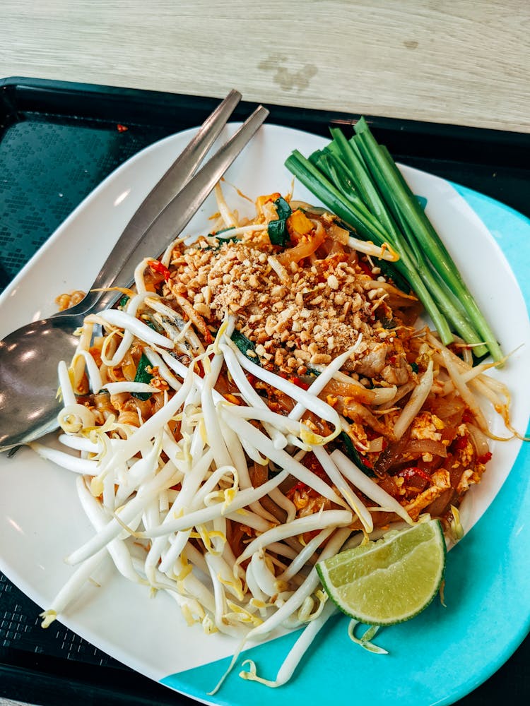 Close-up Photo Of A Padthai Dish 