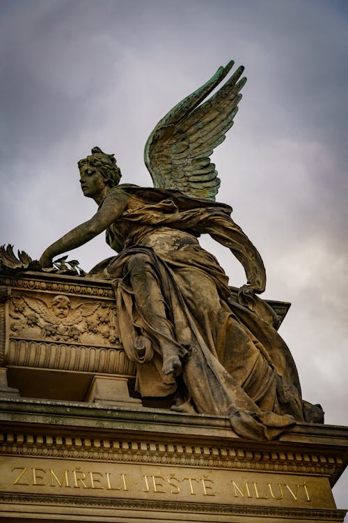 Low Angle Shot of a Statue 