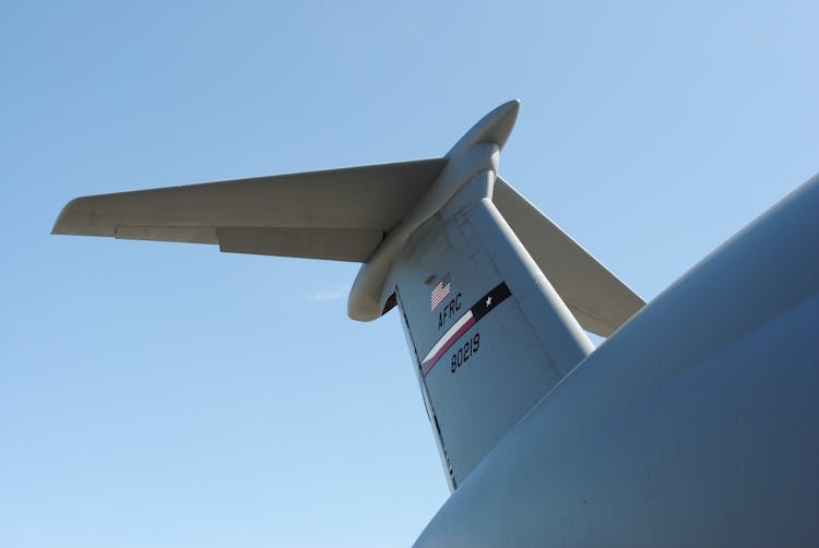 USA Symbol And Flag On Aircraft Tail 