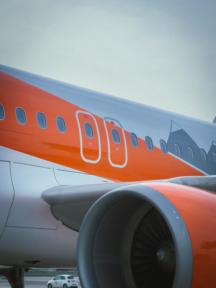 Close-Up Shot Of An Airplane 