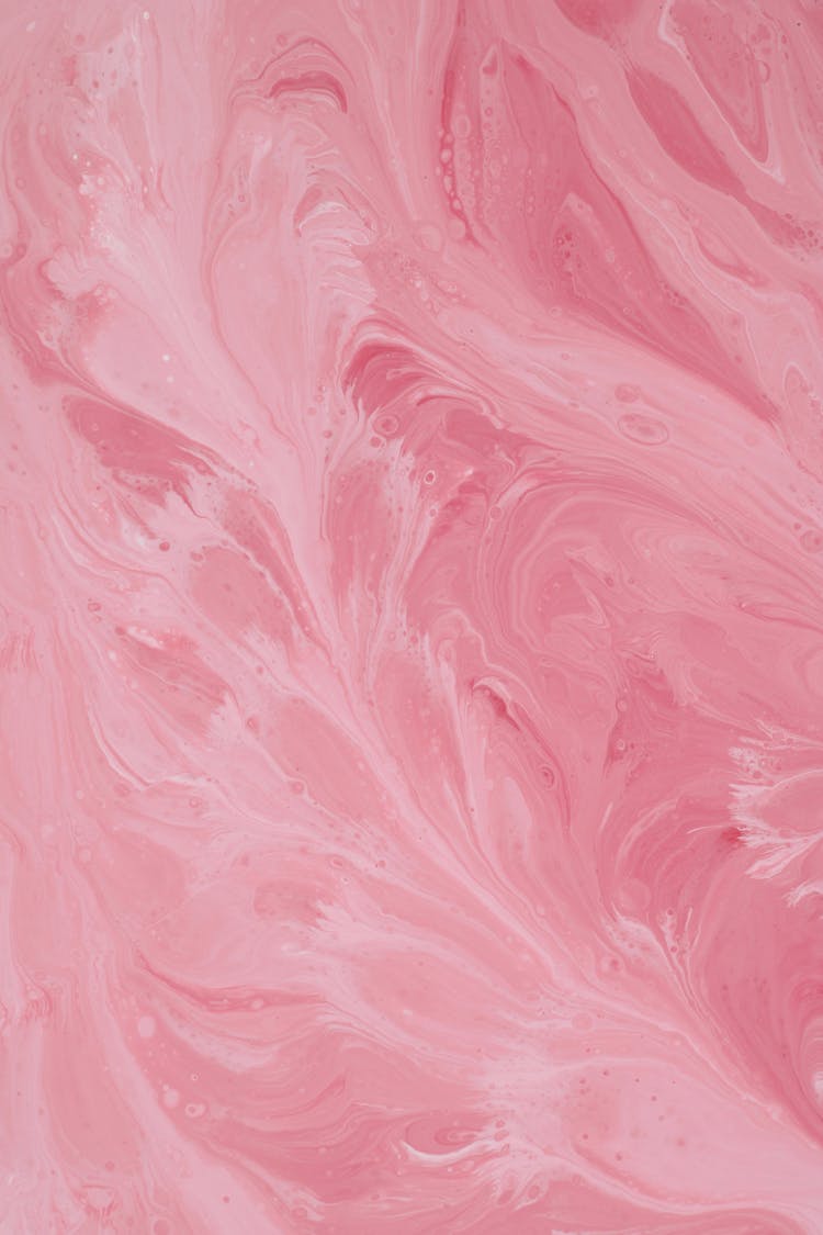 Pink And White Abstract Art Painting