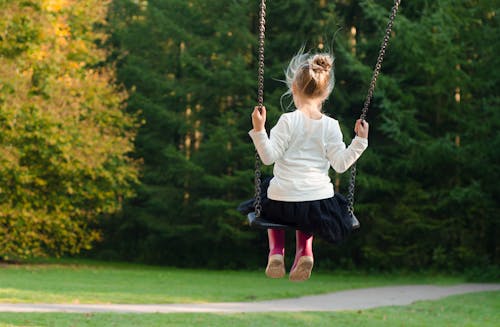 Photos gratuites de aire de jeux, arbres, balançoire