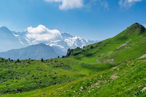 Photos gratuites de champ, fond d'écran, montagnes