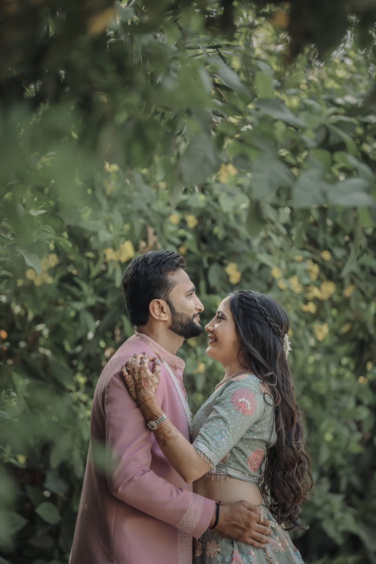 Romantic Couple In Traditional Clothing