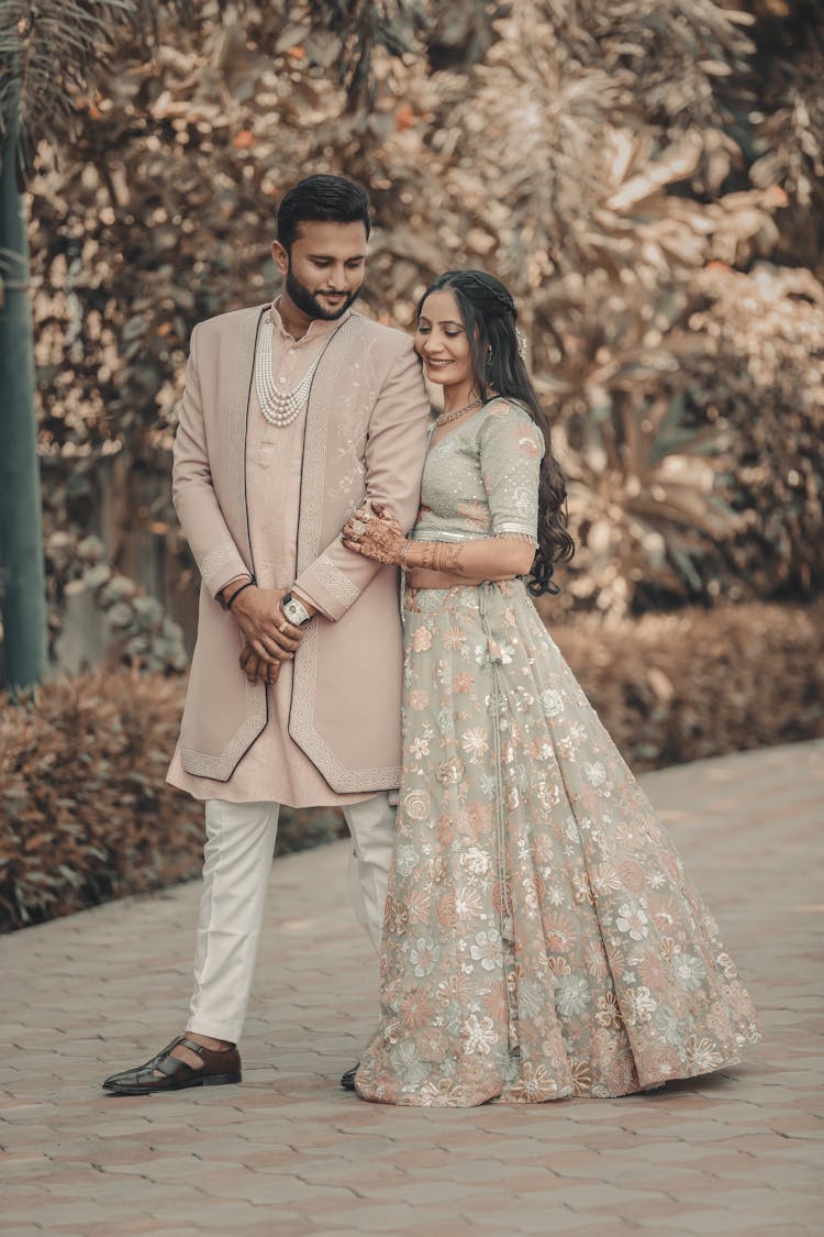 Romantic Couple In Traditional Clothing