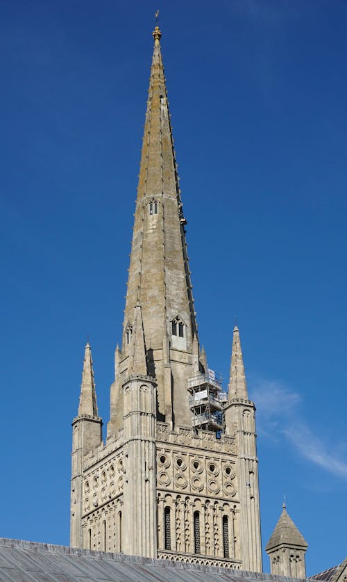Cathedral Spire Under the Blue Sky