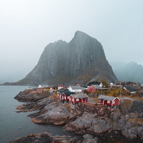 คลังภาพถ่ายฟรี ของ hamnøy, lofoten, การท่องเที่ยว