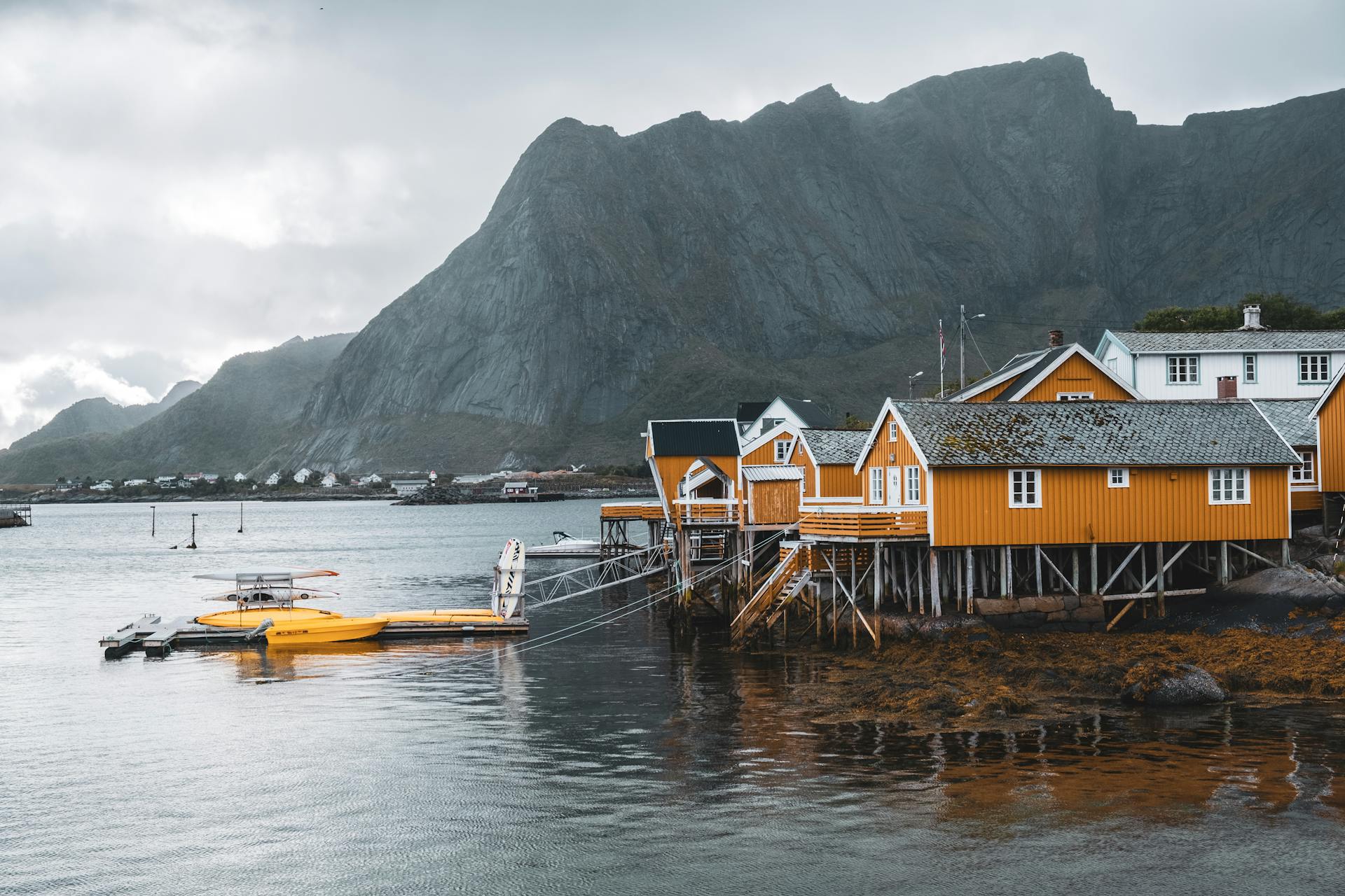 Village on Sea Shore in Norway