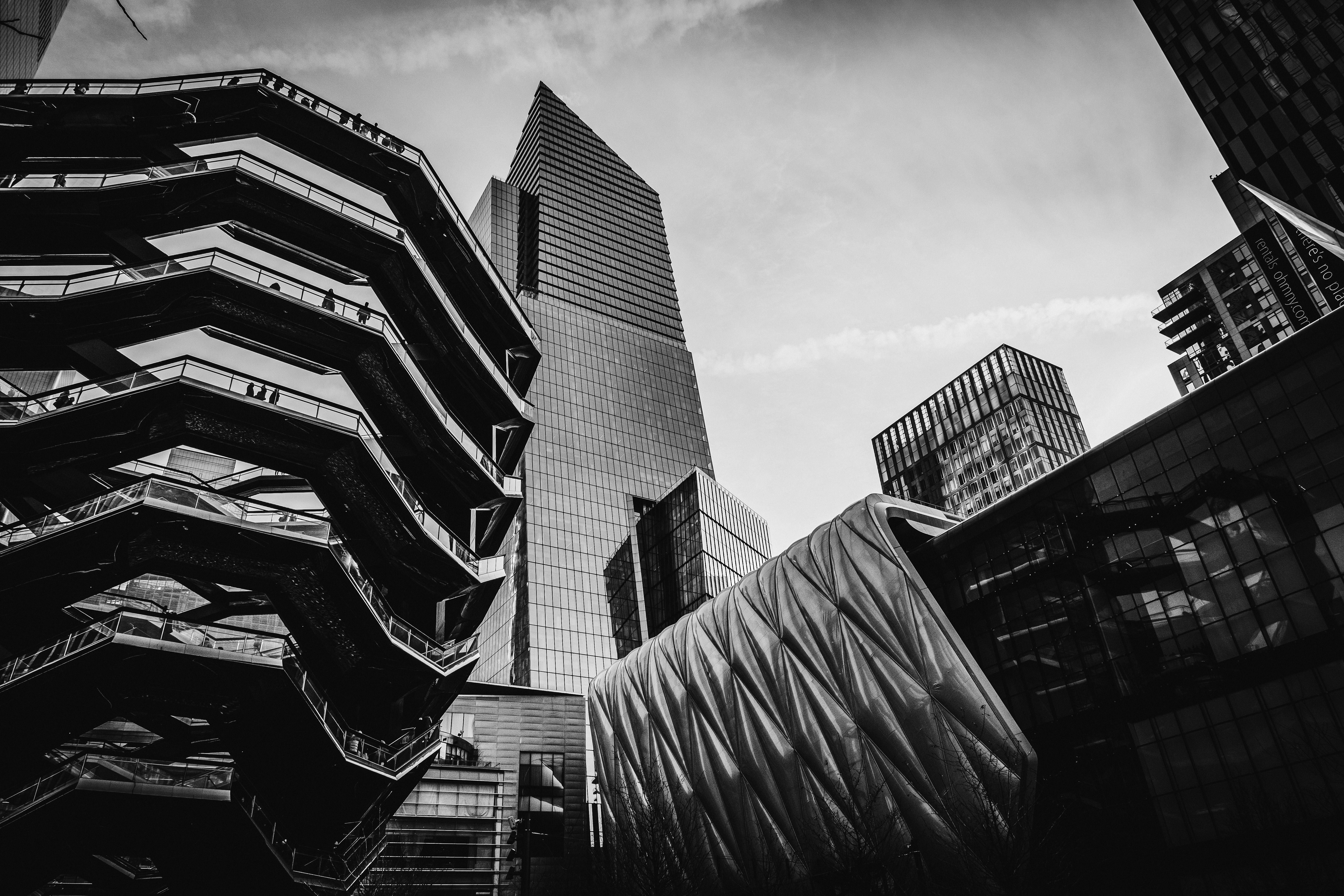 Grayscale Photo of High Rise Building · Free Stock Photo