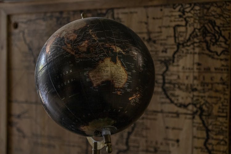 A Globe Showing Australia