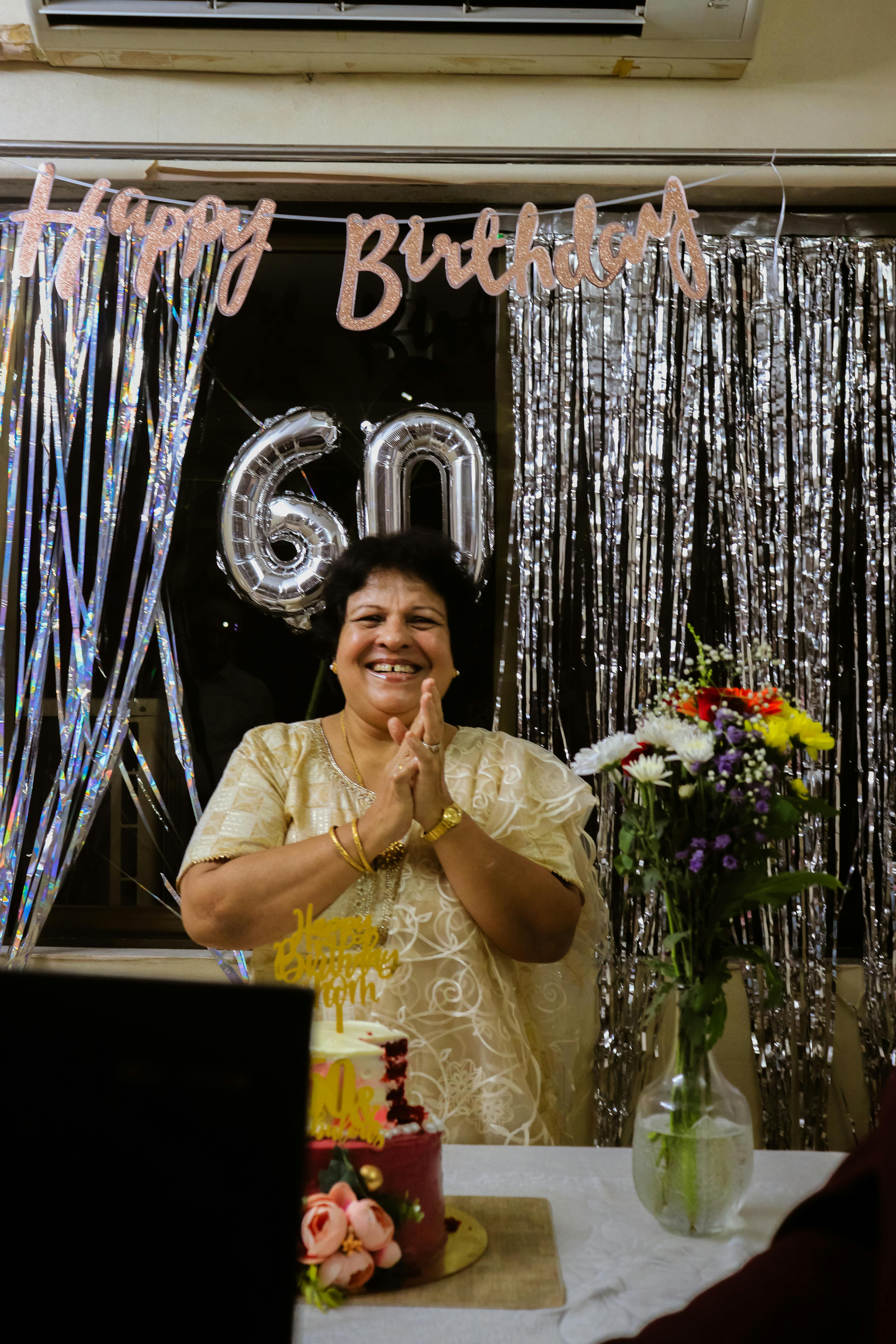 a woman celebrating her birthday