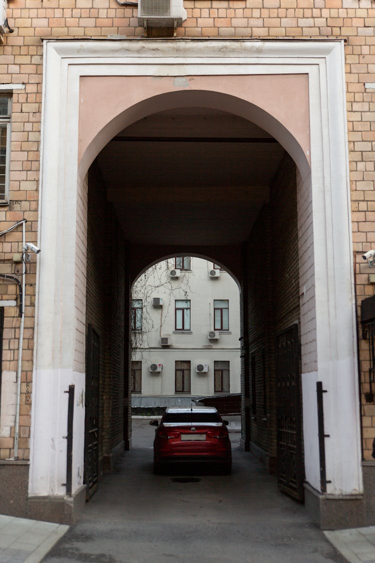 Car Passing Through A Gate 