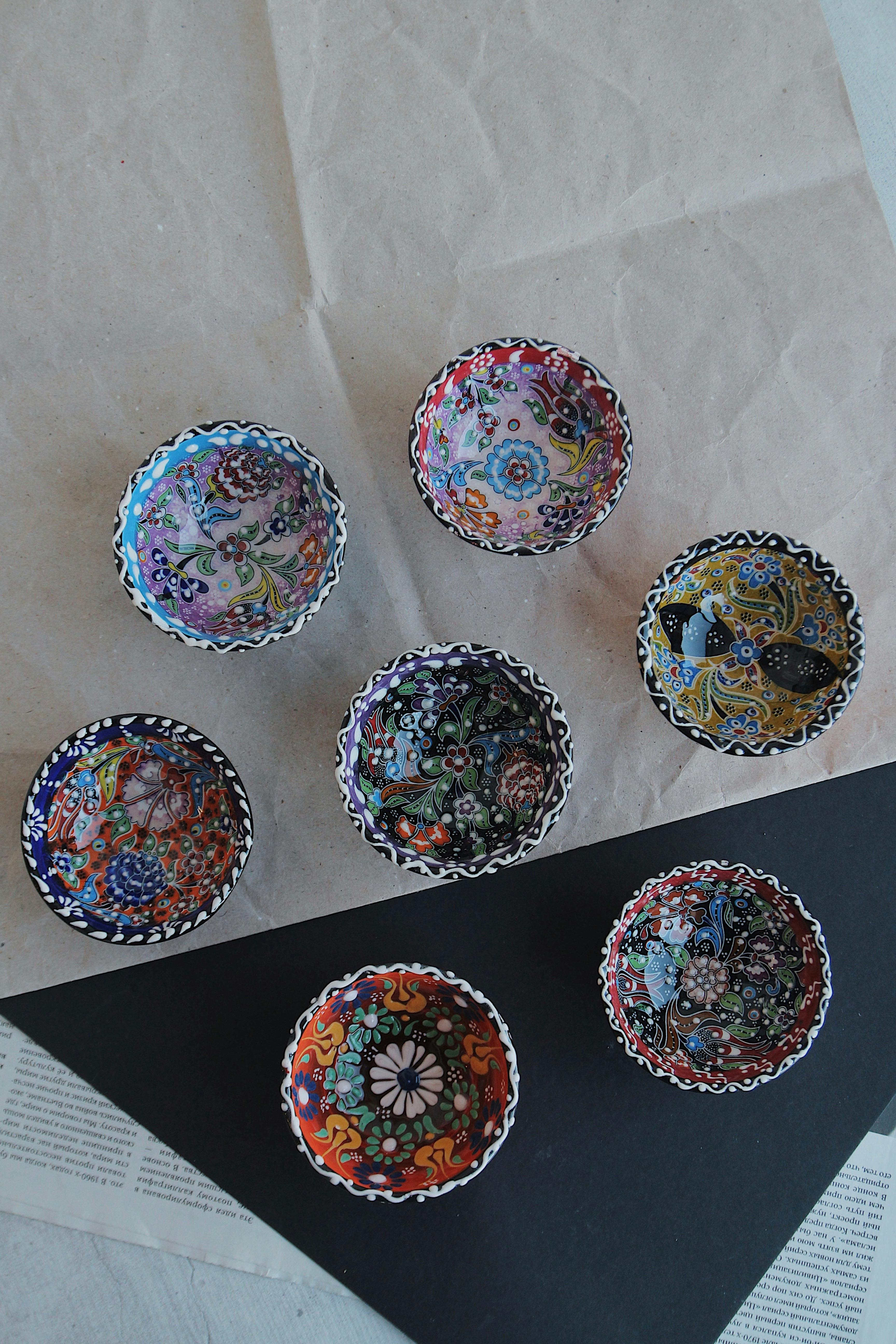 Decorated Pottery Bowls · Free Stock Photo