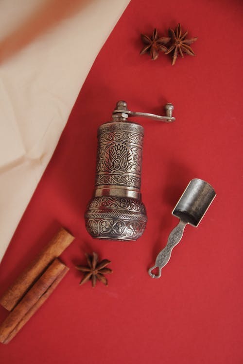 Spices and a Spice Grinder