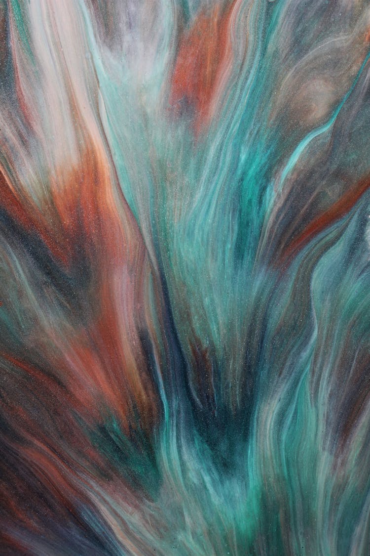 An Abstract Painting With Upward Strokes