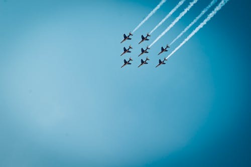 dar açılı çekim, hava aracı, hava Kuvvetleri içeren Ücretsiz stok fotoğraf