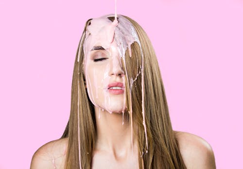 Free Woman With Pink Paint on Her Face Stock Photo