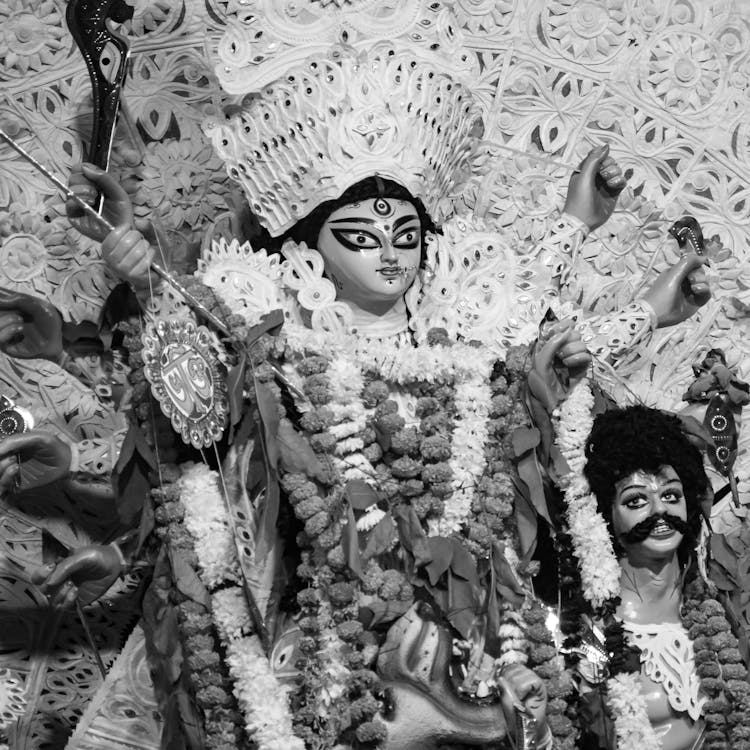An Image Of The Goddess Durga