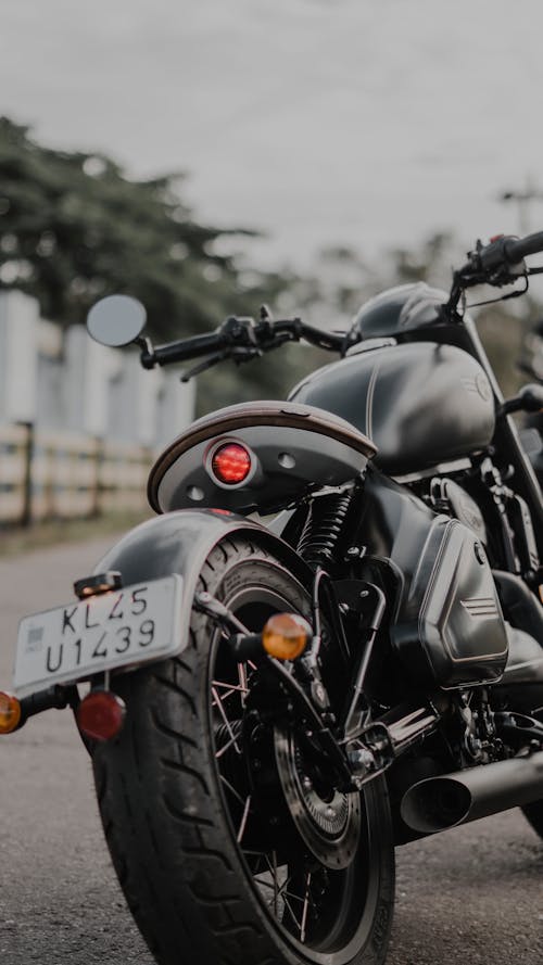 Close up of Parked Motorcycle