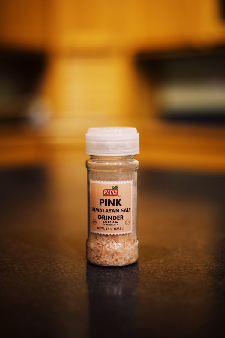 A Pink Himalayan Salt Grinder Bottle