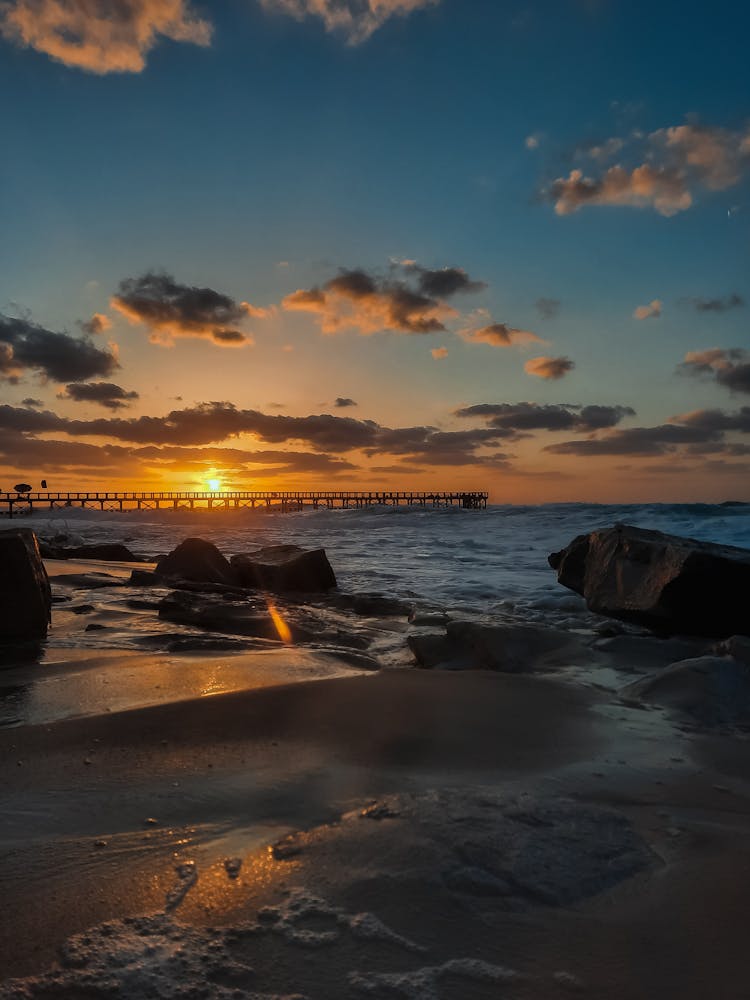 Scenic View Of Rocks On The Beach