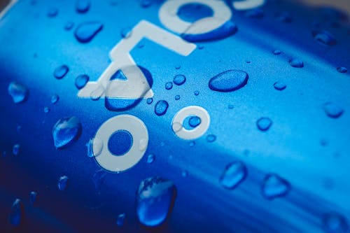 Free Waterdrop on energy drinks Stock Photo