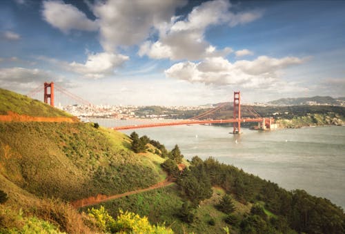 Fotobanka s bezplatnými fotkami na tému Golden Gate Bridge, Kalifornia, mraky