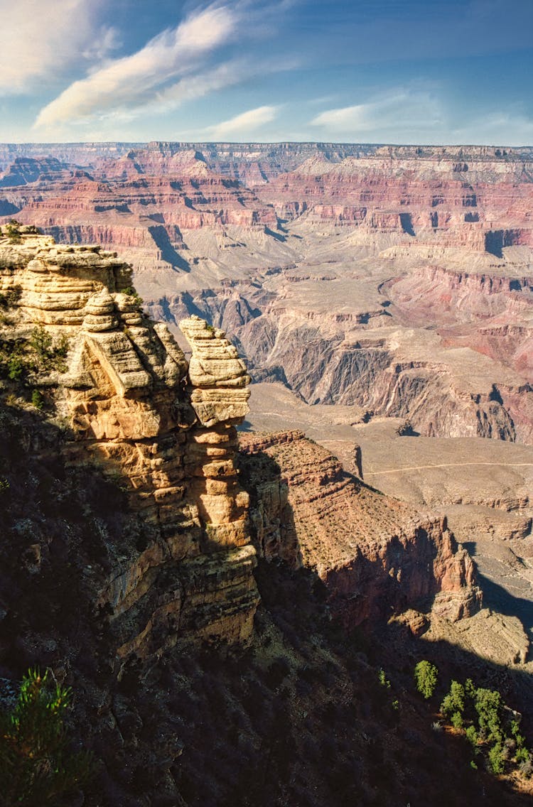 Eroded Rock Formations Of Canyon