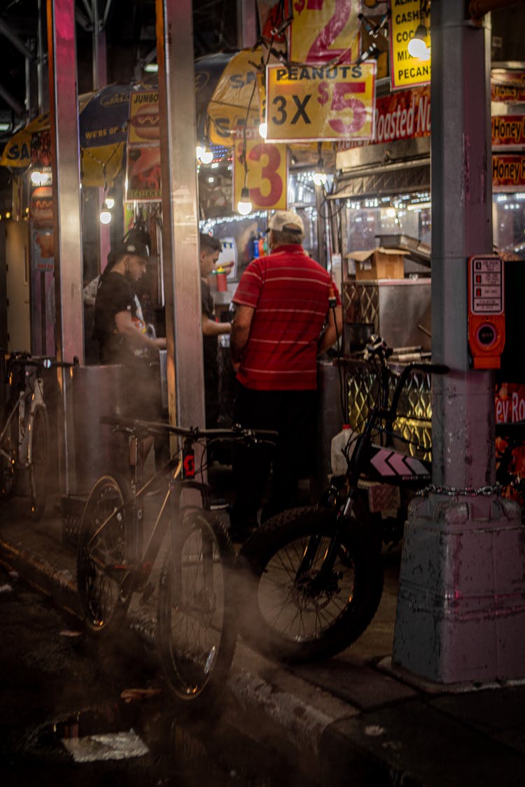 Street Vendors At Night