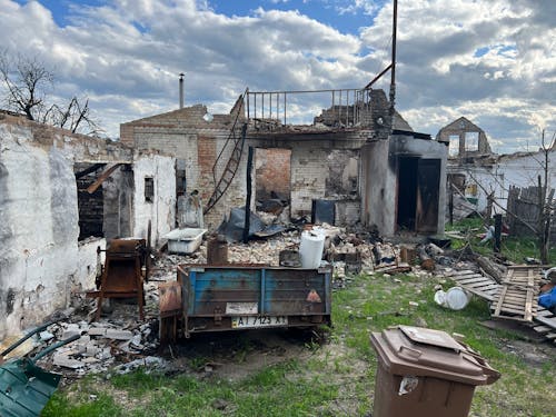 Clouds over Destroyed Building 