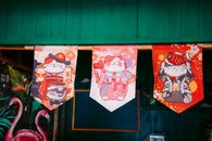 colorful pattern traditional vignette embroidery fabric