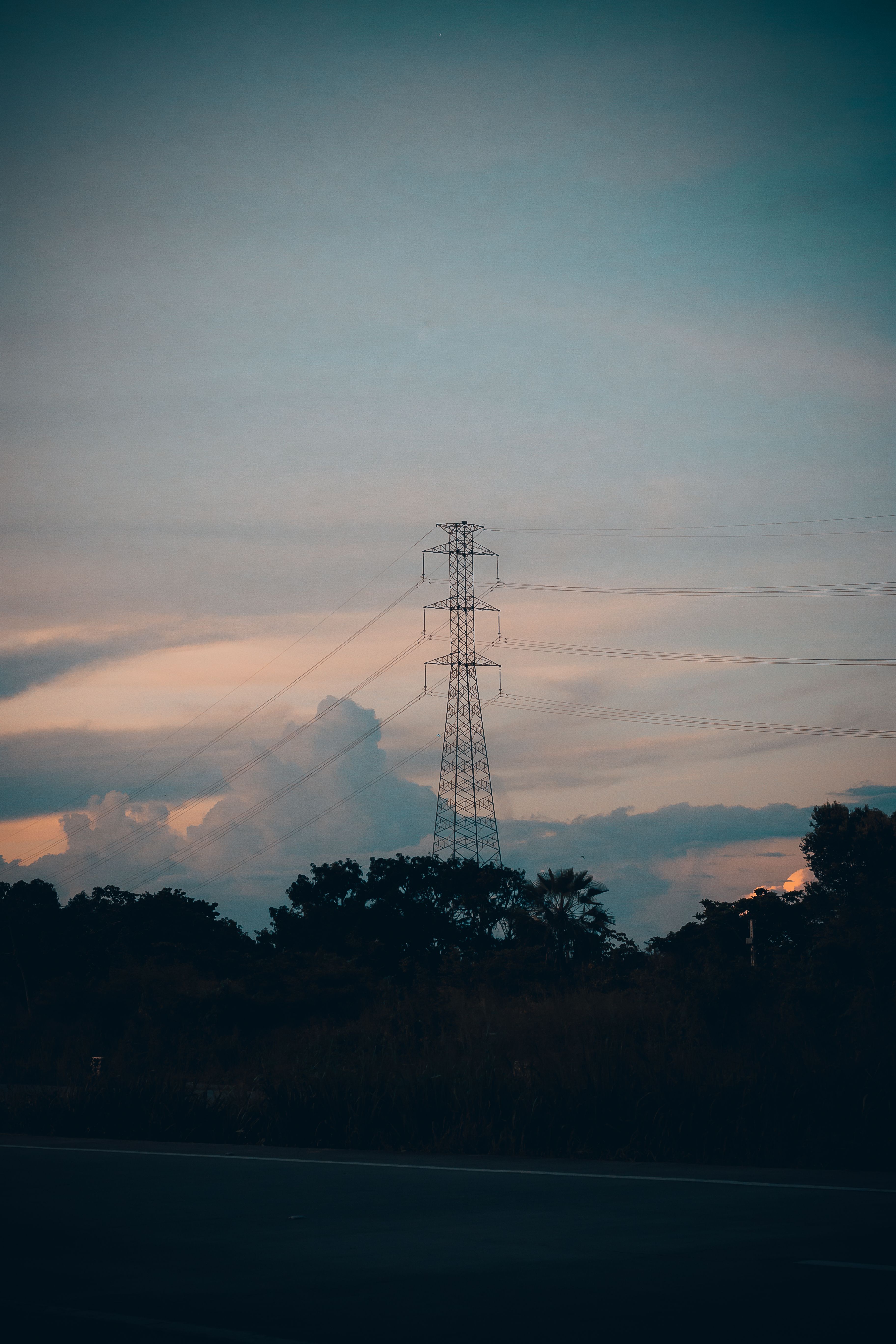 Electricity Pylon in Sunset Sky · Free Stock Photo