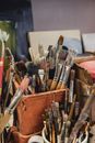 Brown and Silver Makeup Brushes