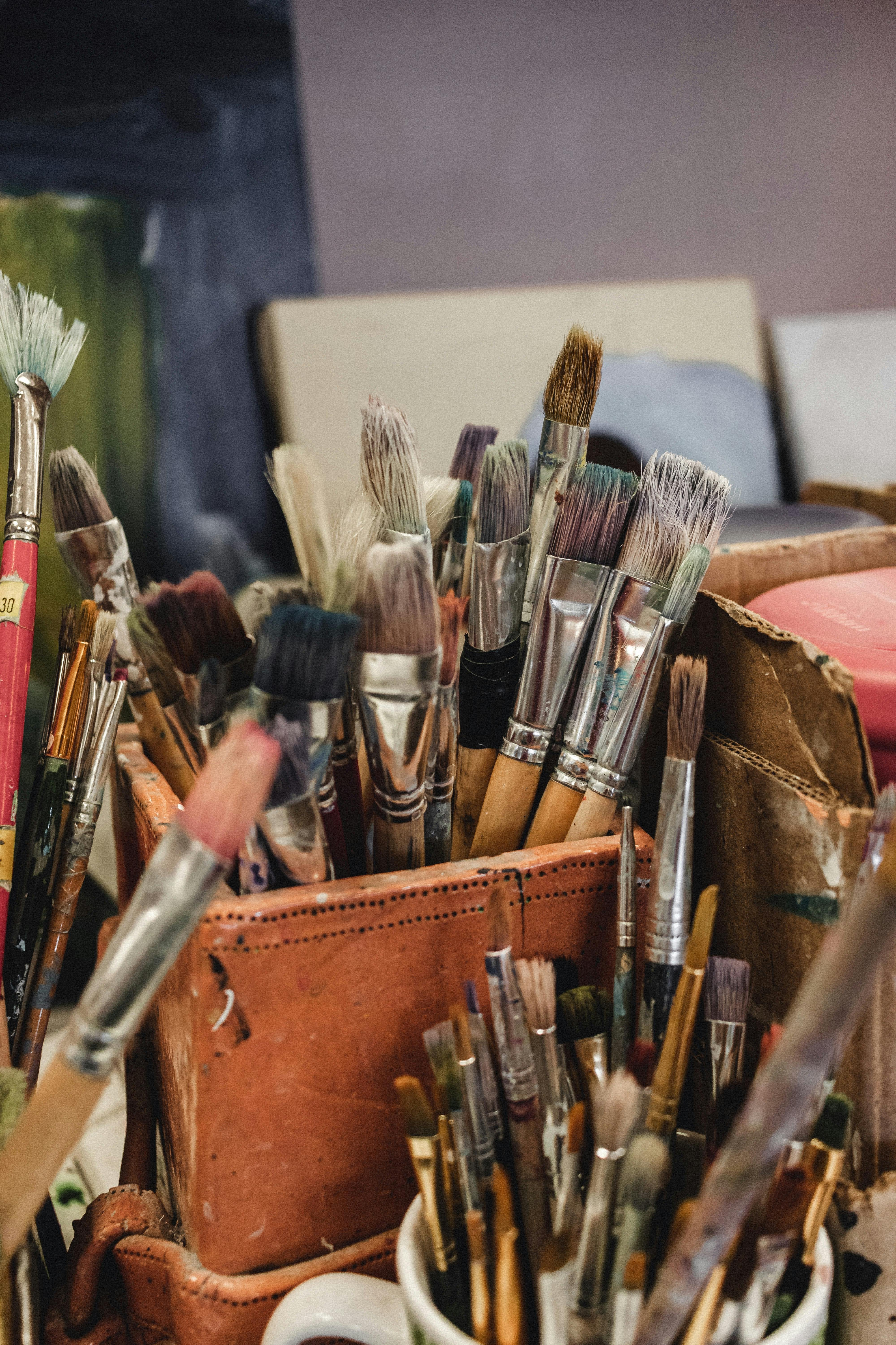Lots of Artists Paintbrushes · Free Stock Photo