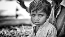Innocent Poor Child Facing Poverty