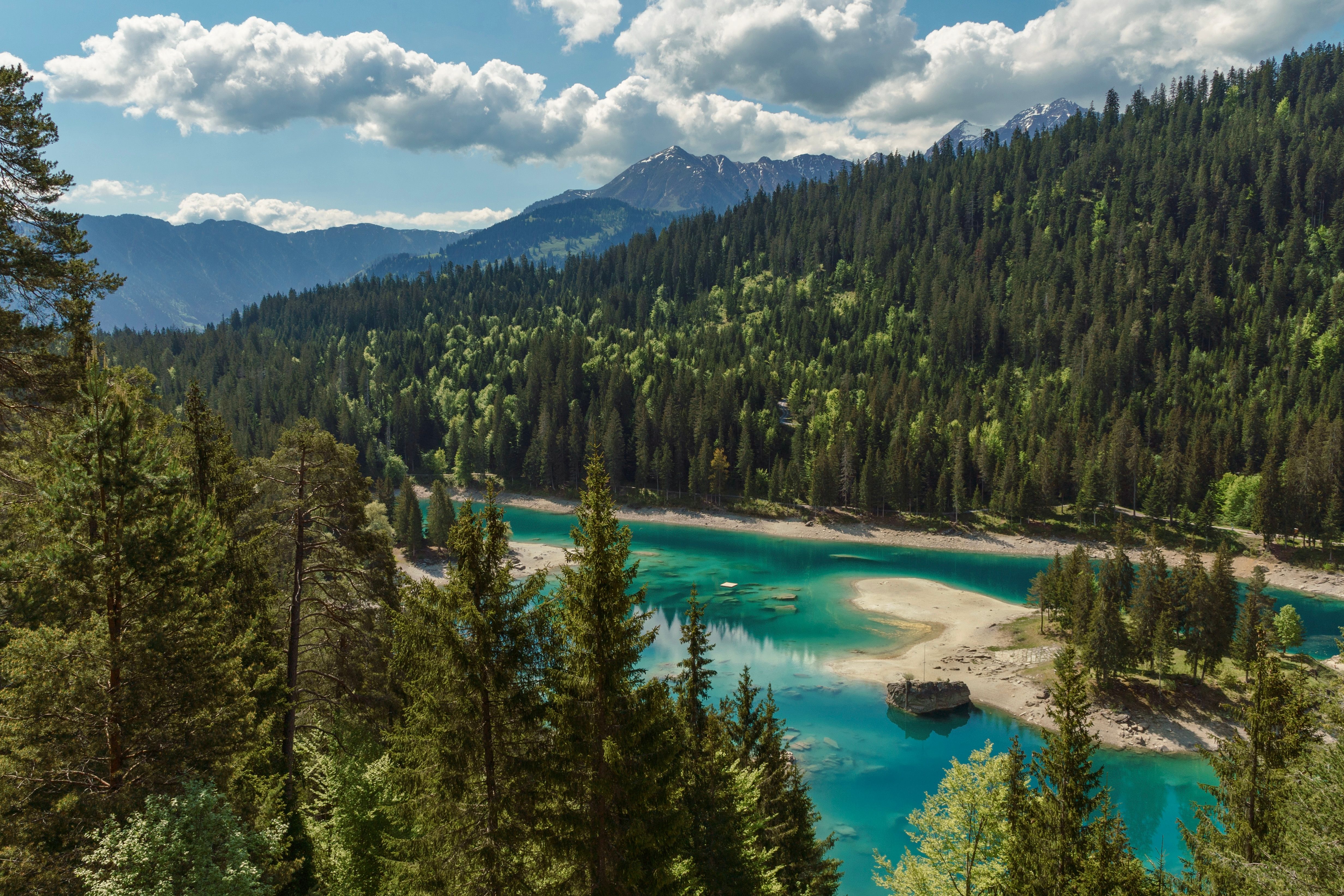 Photo of a Landscape with Mountains and a River · Free Stock Photo