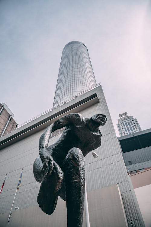 Sculpture against Skyscraper