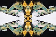 Blue Green and Yellow Butterfly Wings