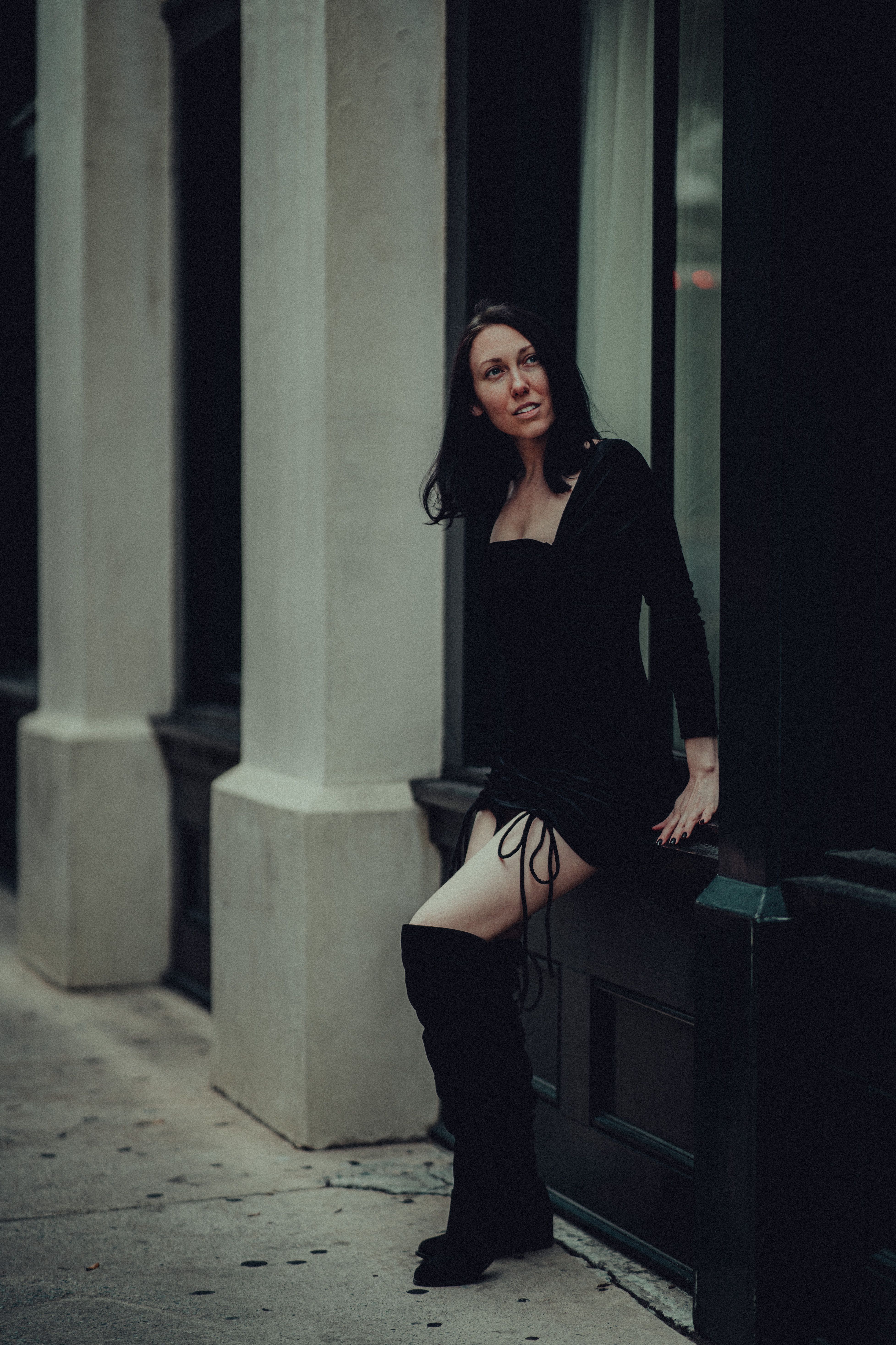 Woman in Black Long Sleeve Dress and Black Boots Free Stock Photo Woman in Black Long Sleeve Dress and Black Boots Free Stock Photo