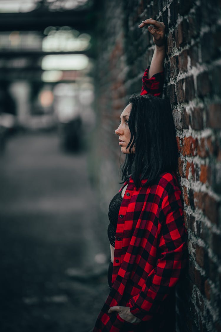 Woman In Checked Shirt