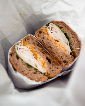 Turkey Sandwich On White