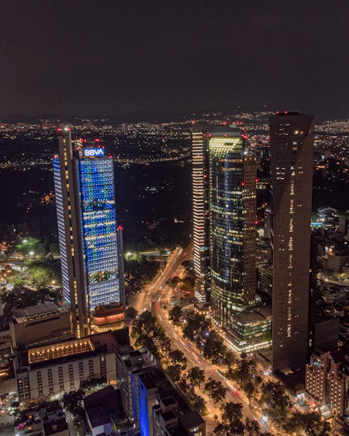 Aerial Shot of Mexico City Skyline