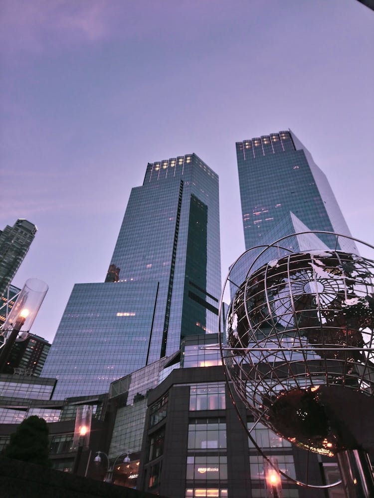 High Rise Buildings In Time Warner Center New York City